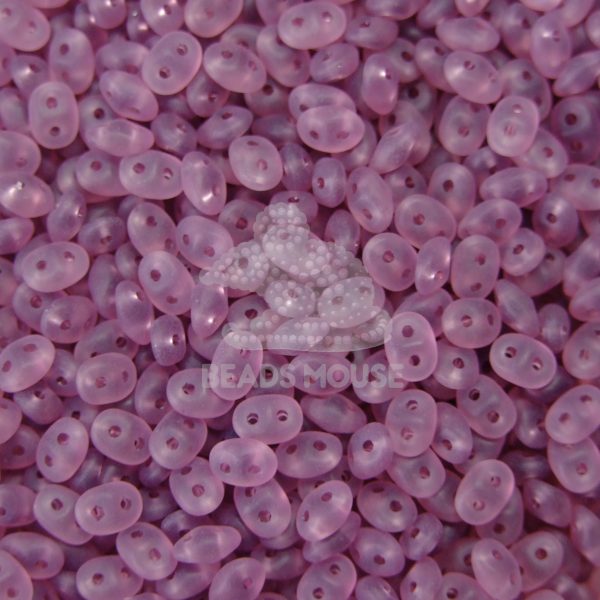 MATUBO™ Beads SuperDuo Matte Amethyst Transparent  M20030 beads mouse