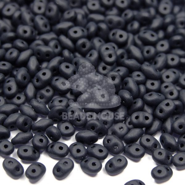 MATUBO™ Beads SuperDuo Opaque Jet Black Matte M23980 beads mouse