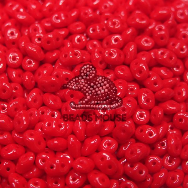 MATUBO™ Beads SuperDuo Opaque Red 93200 beads mouse
