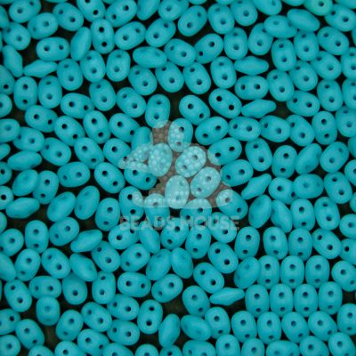 MATUBO™ Beads SuperDuo Turquoise Dark Matte M63900 beads mouse
