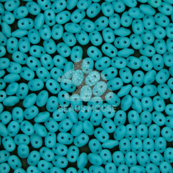 MATUBO™ Beads SuperDuo Turquoise Dark Matte M63900 beads mouse