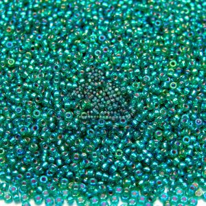 MIYUKI Seed Beads 91017 Silver Lined Emerald AB beads mouse