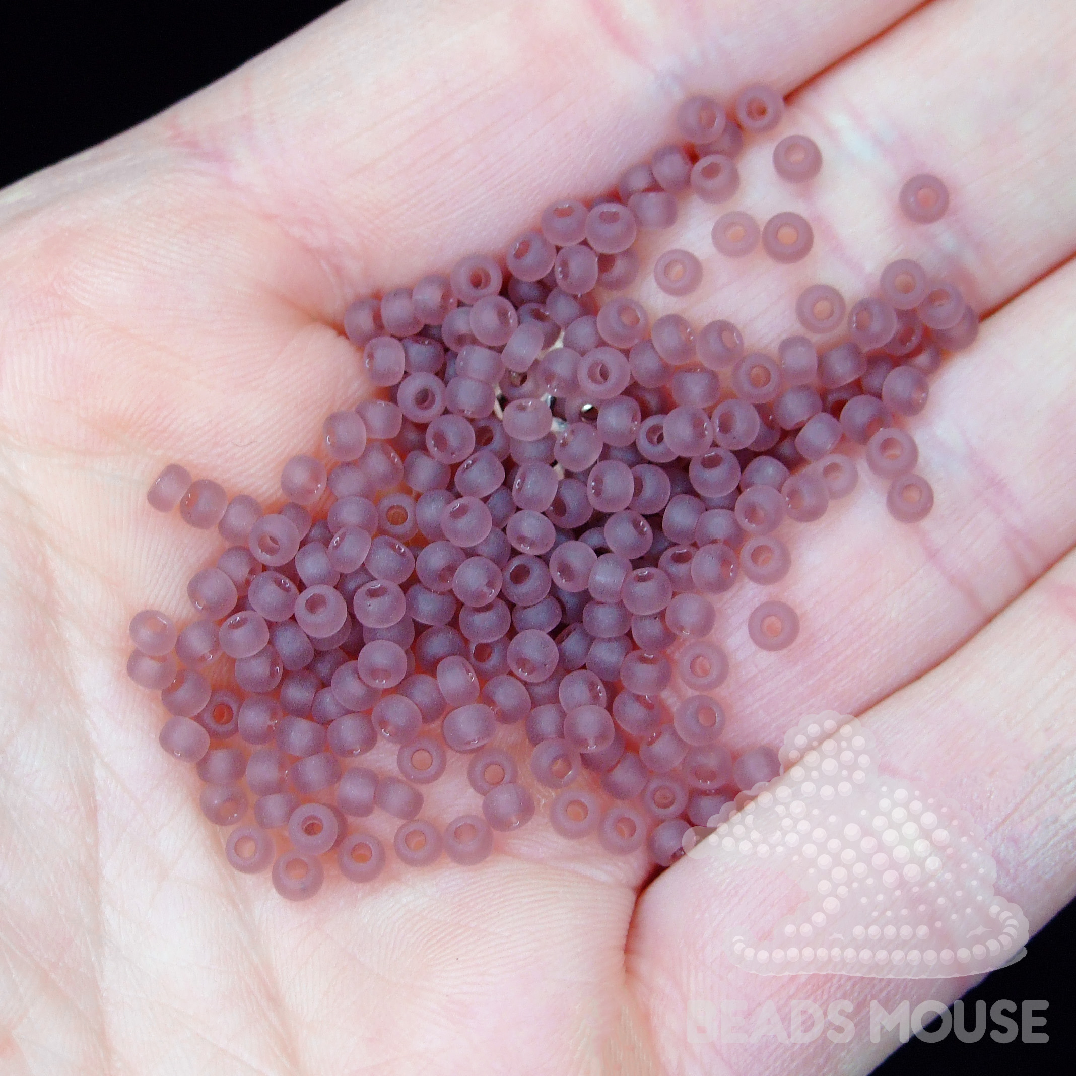 MIYUKI Seed Beads 9142F Matte Transparent Smoky Amethyst beadsmouse.co.uk