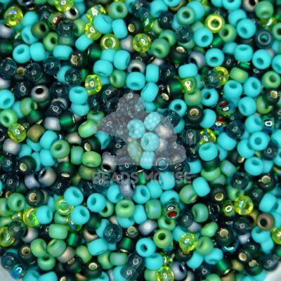 MIYUKI Seed Beads Green MIX beadsmouse.co.uk