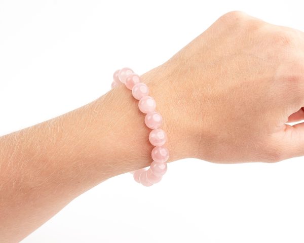 Madagascar Rose Quartz 10mm Natural Gemstone Bracelet 6-9'' Elasticated Michael's UK Jewellery