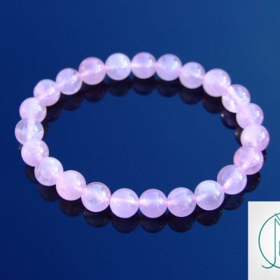 Madagascar Rose Quartz Natural Gemstone Bracelet 6-9'' Elasticated Michael's UK Jewellery