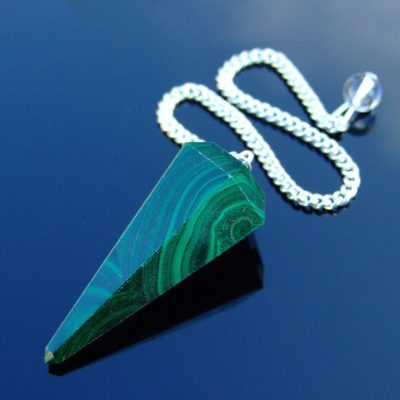 Malachite Pendulum Natural Gemstone for Dowsing Scrying Divination Meditation Michael's UK Jewellery