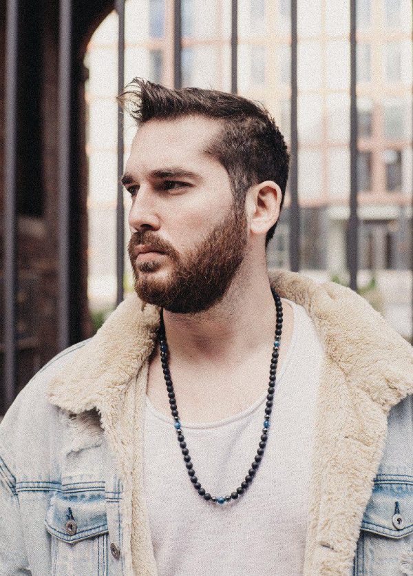 Men's Necklace 8mm Kyanite/Onyx Natural Gemstone Necklace 30inch Michael's UK Jewellery