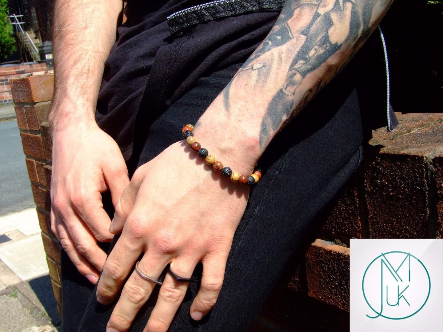 Mix Natural Gemstone Bracelet 7-7.5'' Elasticated Michael's UK Jewellery