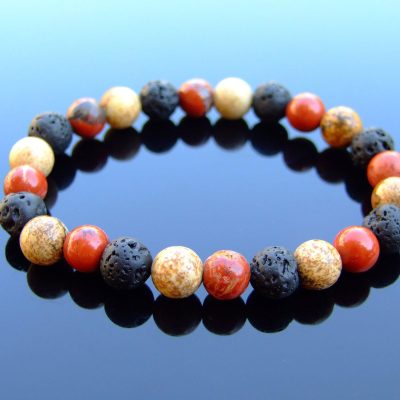 Mix Natural Gemstone Bracelet 7-7.5'' Elasticated Michael's UK Jewellery