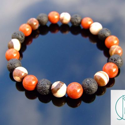 Mix2 Natural Gemstone Bracelet 7-7.5'' Elasticated Michael's UK Jewellery