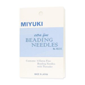 Miyuki Extra Fine 0.4mm Beading Needles & Threader Pack of 6 Michael's UK Jewellery