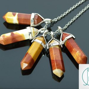 Mookaite Natural Crystal Point Pendant Gemstone Necklace Michael's UK Jewellery