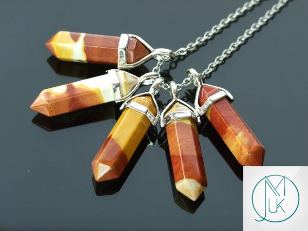 Mookaite Natural Crystal Point Pendant Gemstone Necklace Michael's UK Jewellery