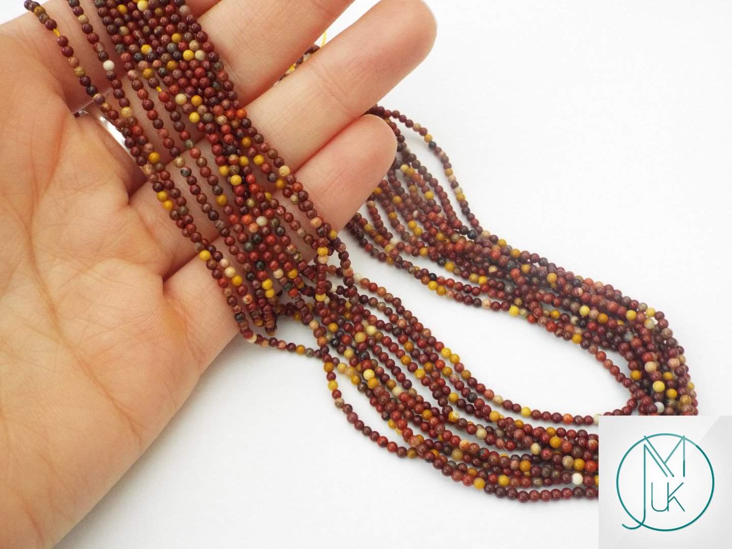 Mookaite Natural Gemstone Round Beads 2mm strand (approx. 180 beads) Michael's UK Jewellery