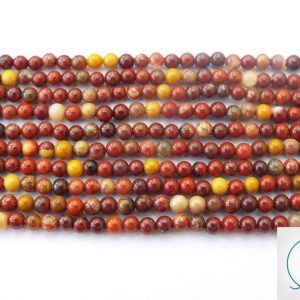 Mookaite Natural Gemstone Round Beads 2mm strand (approx. 180 beads) Michael's UK Jewellery