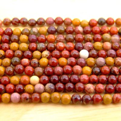 Mookaite Natural Gemstone Round Beads 3mm Strand (120+ Beads) Michael's UK Jewellery