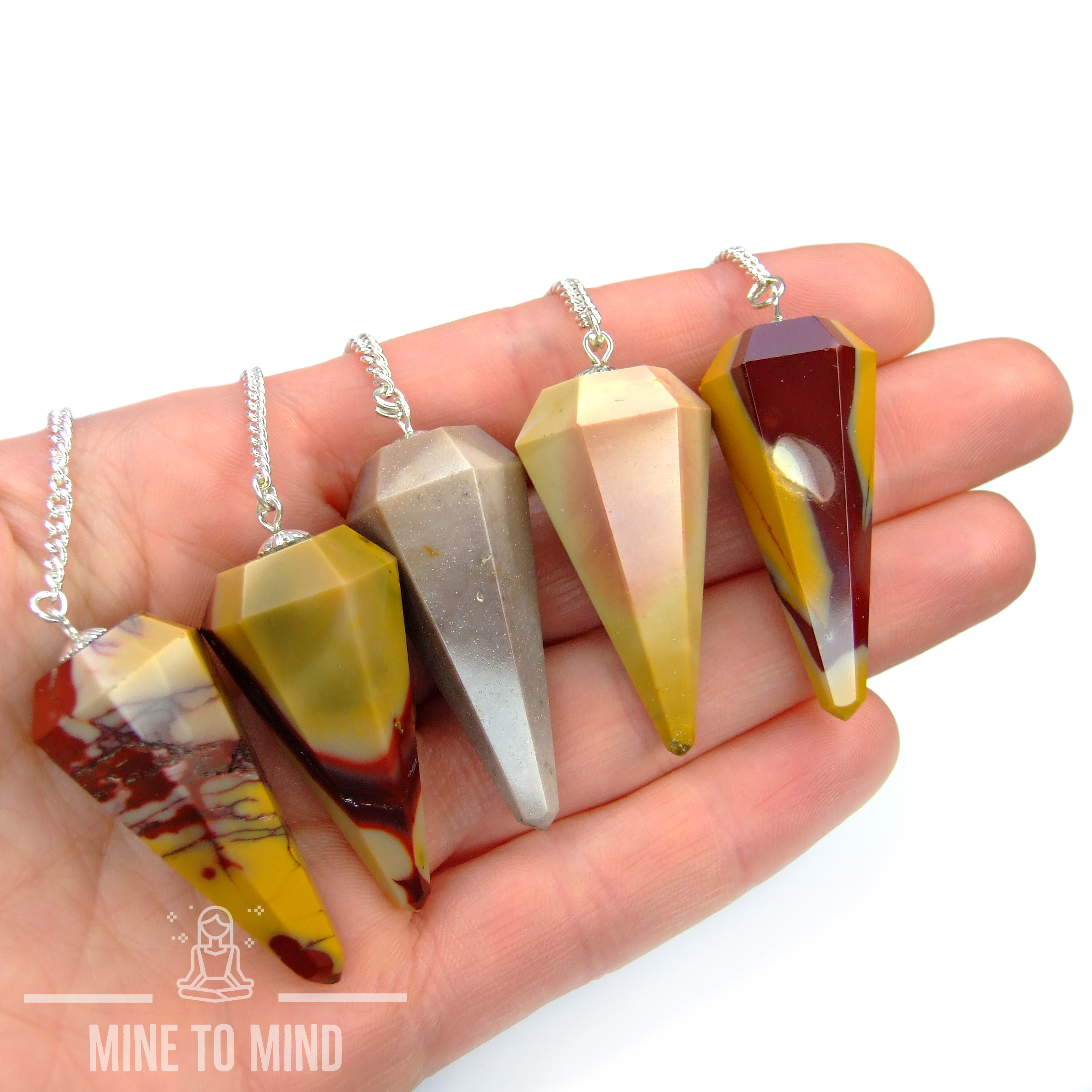 Mookaite Pendulum Gemstone for Dowsing Divination Wicca minetomind.com beadsmouse.co.uk