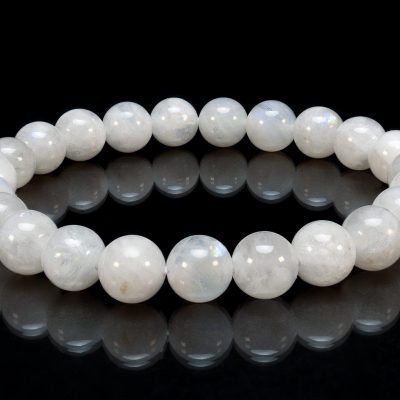 Moonstone Natural Gemstone Bracelet 6-9'' Elasticated Michael's UK Jewellery