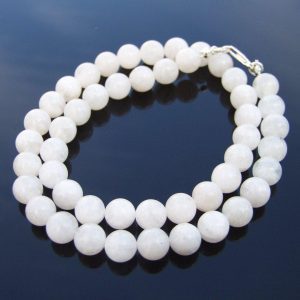 Moonstone Natural Gemstone Necklace 8mm Beaded 16-30inch Michael's UK Jewellery
