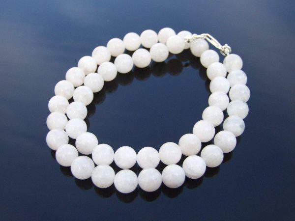 Moonstone Natural Gemstone Necklace 8mm Beaded 16-30inch Michael's UK Jewellery