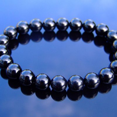 Morion Natural Gemstone Bracelet 6-9'' Elasticated Michael's UK Jewellery