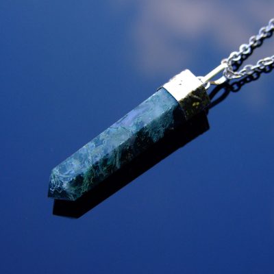Moss Agate Hexa Point Pendant Necklace Michael's UK Jewellery