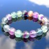 Multi Fluorite Gemstone Bracelet 10mm Natural Beads 6-9'' Elasticated Michael's UK Jewellery beads mouse mine to mind