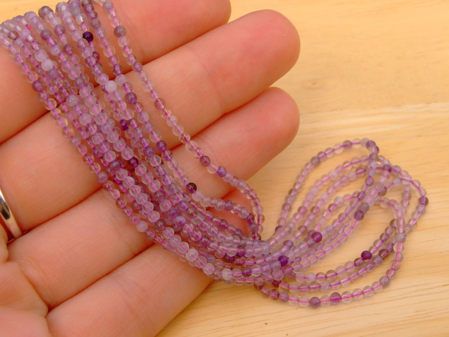 Multi Fluorite Natural Gemstone Round Beads 2mm Strand (Approx. 180 Beads) Michael's UK Jewellery