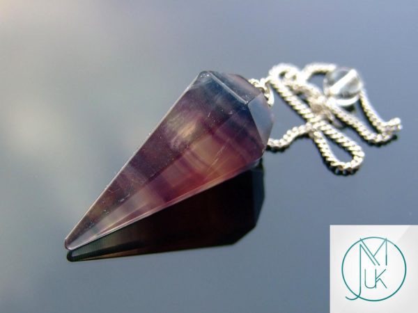 Multi Fluorite Pendulum Natural Gemstone for Dowsing Scrying Divination Meditation Michael's UK Jewellery