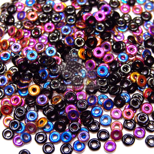 O Beads O-Ring 3.8x1mm 29500JT Jet Sliperit beadsmouse.co.uk