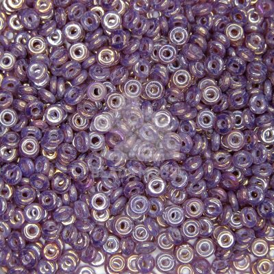 5g O Beads O-Ring 3.8x1mm Milky Amethyst Iris Luster