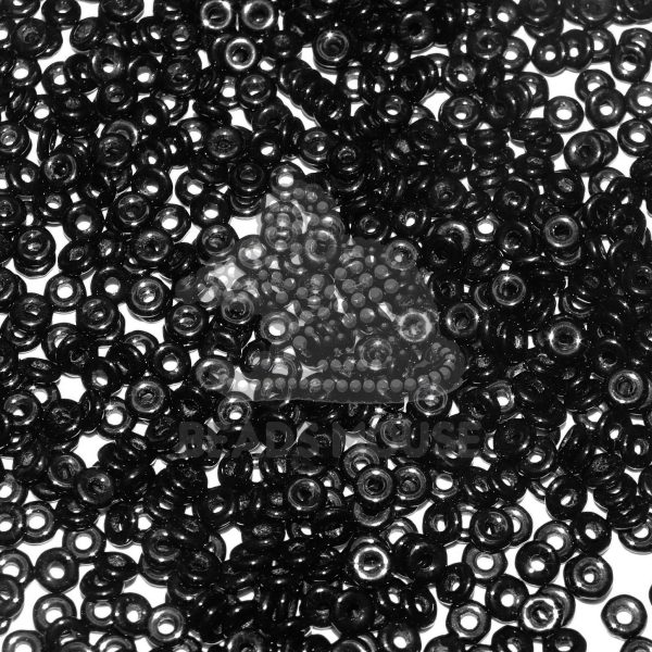 O Beads O-Ring 3.8x1mm Opaque Jet Black 23980 beads mouse