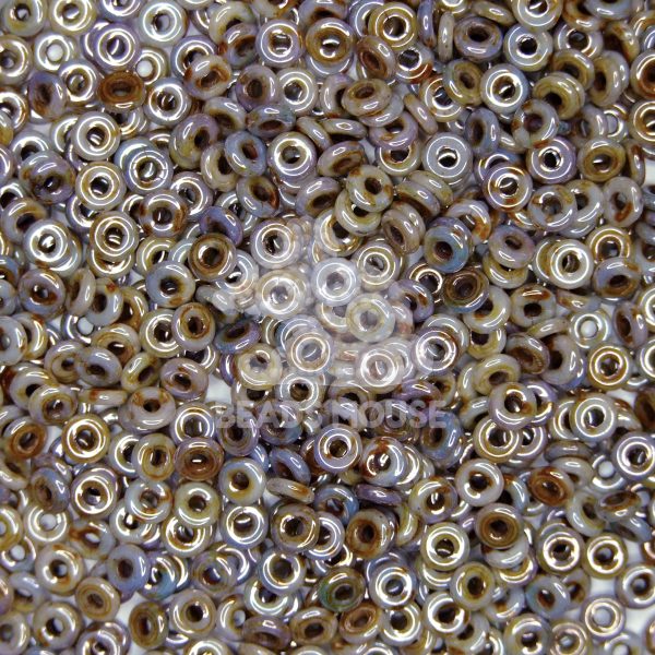 O Beads O-Ring 3.8x1mm Opaque White Luster Green LN03000 beads mouse