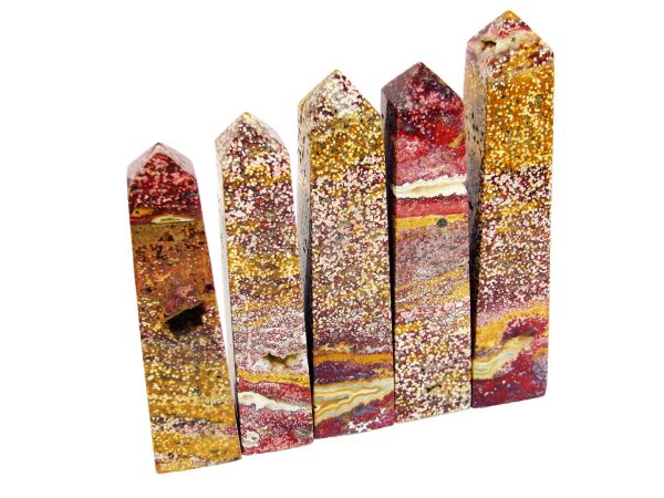 Ocean Jasper Red Tower Polished Natural Gemstone Crystal Obelisk Michael's UK Jewellery
