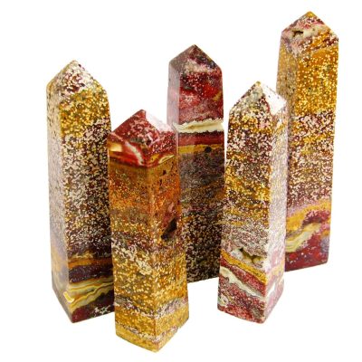 Ocean Jasper Red Tower Polished Natural Gemstone Crystal Obelisk Michael's UK Jewellery