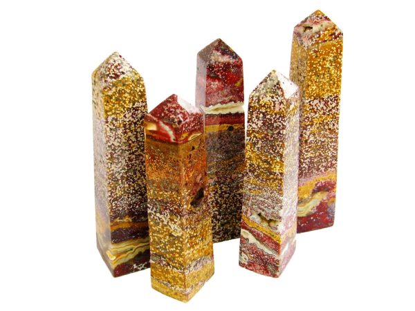 Ocean Jasper Red Tower Polished Natural Gemstone Crystal Obelisk Michael's UK Jewellery