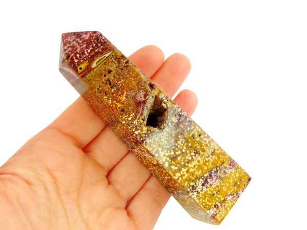 Ocean Jasper Red Tower Polished Natural Gemstone Crystal Obelisk Michael's UK Jewellery
