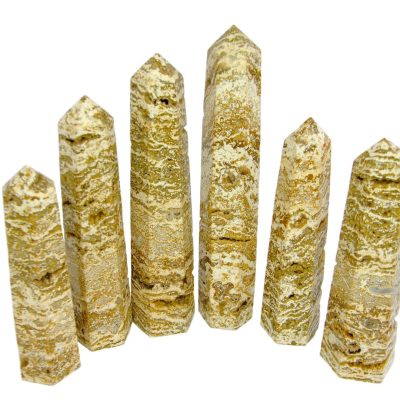 Ocean Jasper Tower Polished Natural Gemstone Crystal Obelisk Michael's UK Jewellery
