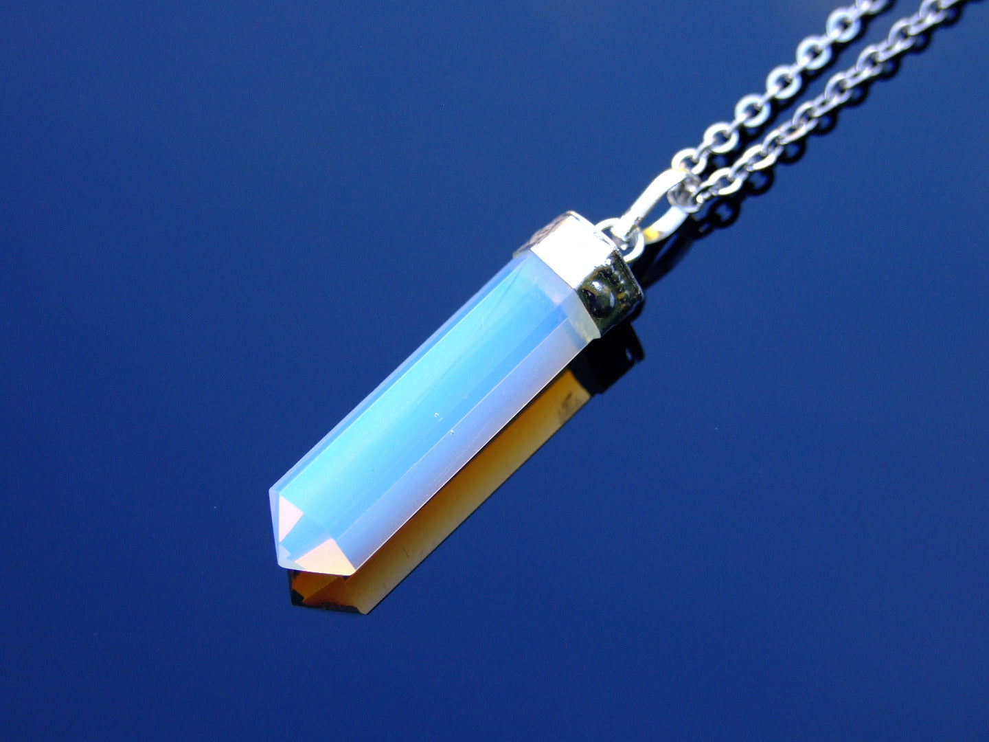 Opalite Hexa Point Pendant Necklace Michael's UK Jewellery