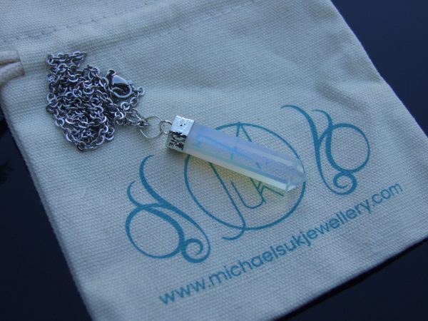 Opalite Hexa Point Pendant Necklace Michael's UK Jewellery