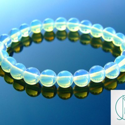 Opalite Manmade Gemstone Bracelet 6-9'' Elasticated Michael's UK Jewellery