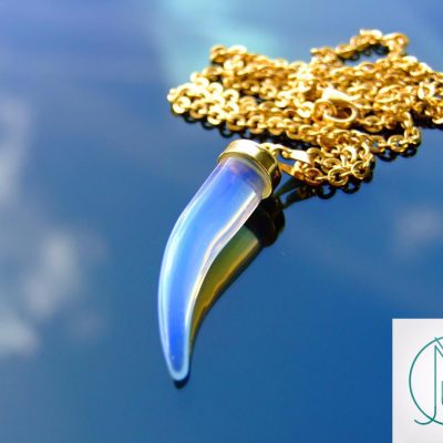 Opalite Manmade Gemstone Pepper Pendant Necklace Michael's UK Jewellery