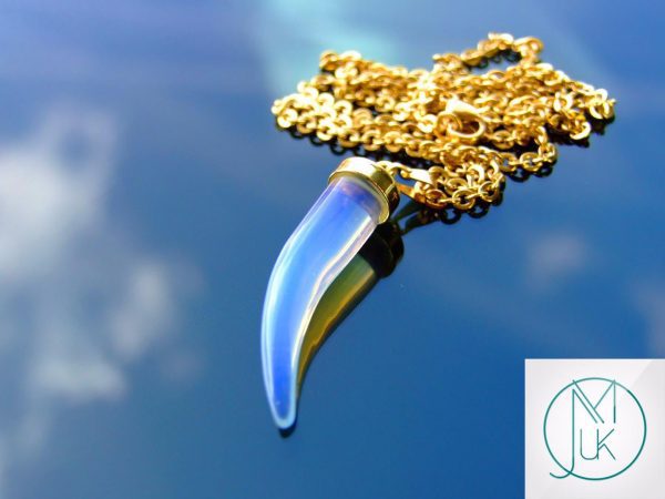 Opalite Manmade Gemstone Pepper Pendant Necklace Michael's UK Jewellery