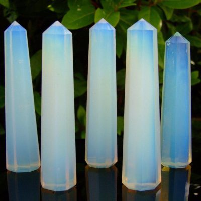 Opalite Tower Polished Manmade Gemstone Crystal Obelisk Michael's UK Jewellery