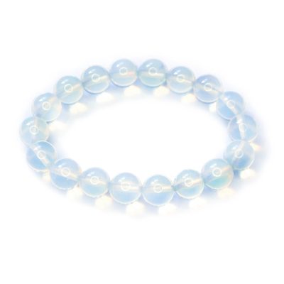 Opalite 10mm Manmade Gemstone Bracelet 6-9'' Elasticated