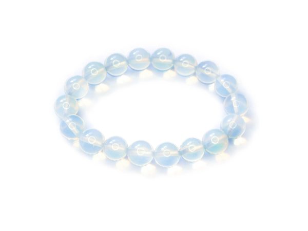 Opalite 10mm Manmade Gemstone Bracelet 6-9'' Elasticated