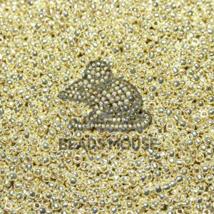 TOHO Seed Beads PF559 PermaFinish Galvanized Yellow Gold 11/0 beads mouse