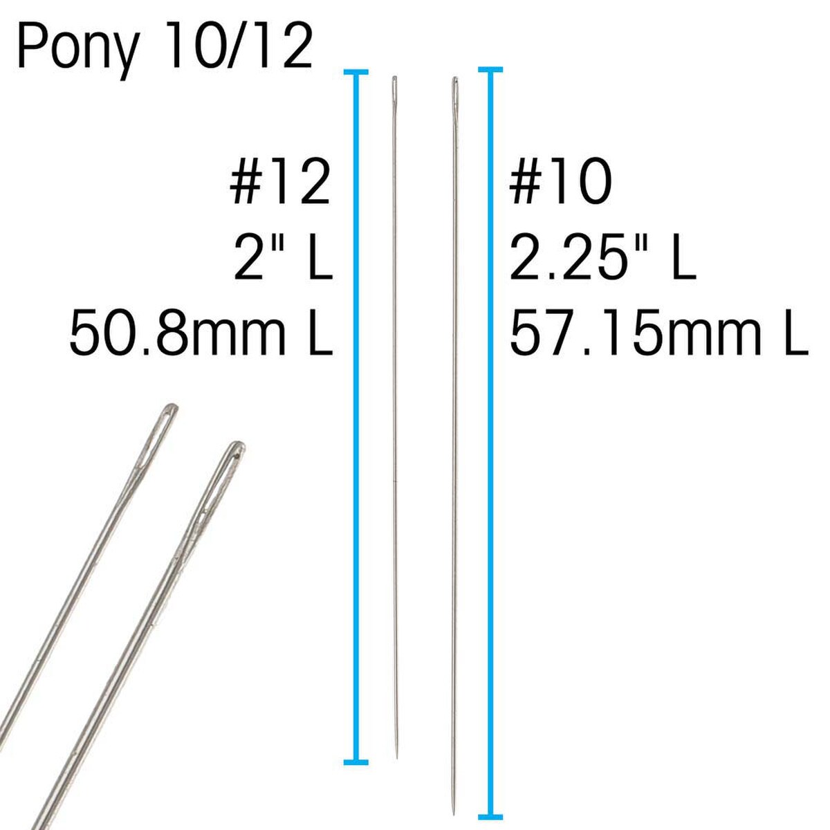 Pony Beading Needles Pack Of 6 Sizes 10 And 12 Mixed beads mouse