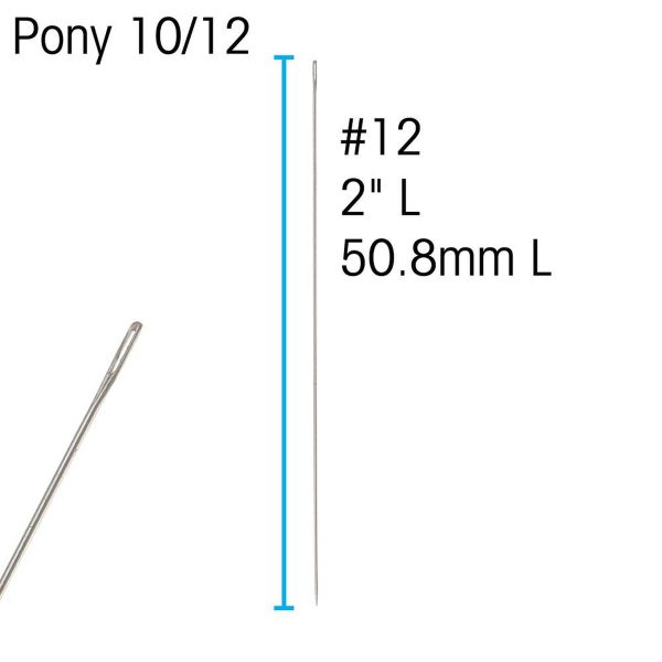 PONY Beading Needles Pack Of 6 Sizes 12 beads mouse
